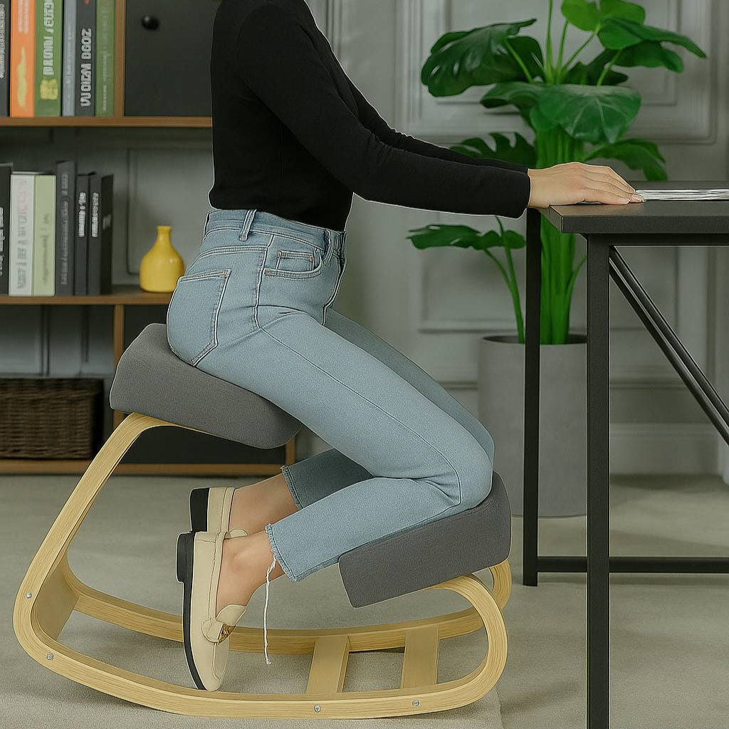 Ergonomic Kneeling Chair with Adjustable Height for Improved Posture and Comfort - Durable and Compact Design 2