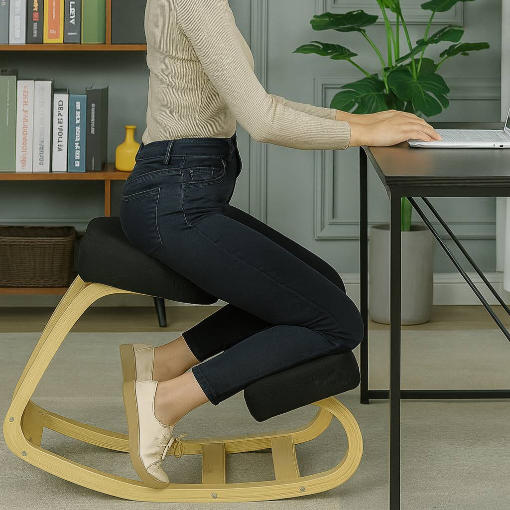 Ergonomic Kneeling Chair with Adjustable Height for Improved Posture and Comfort - Durable and Compact Design 4