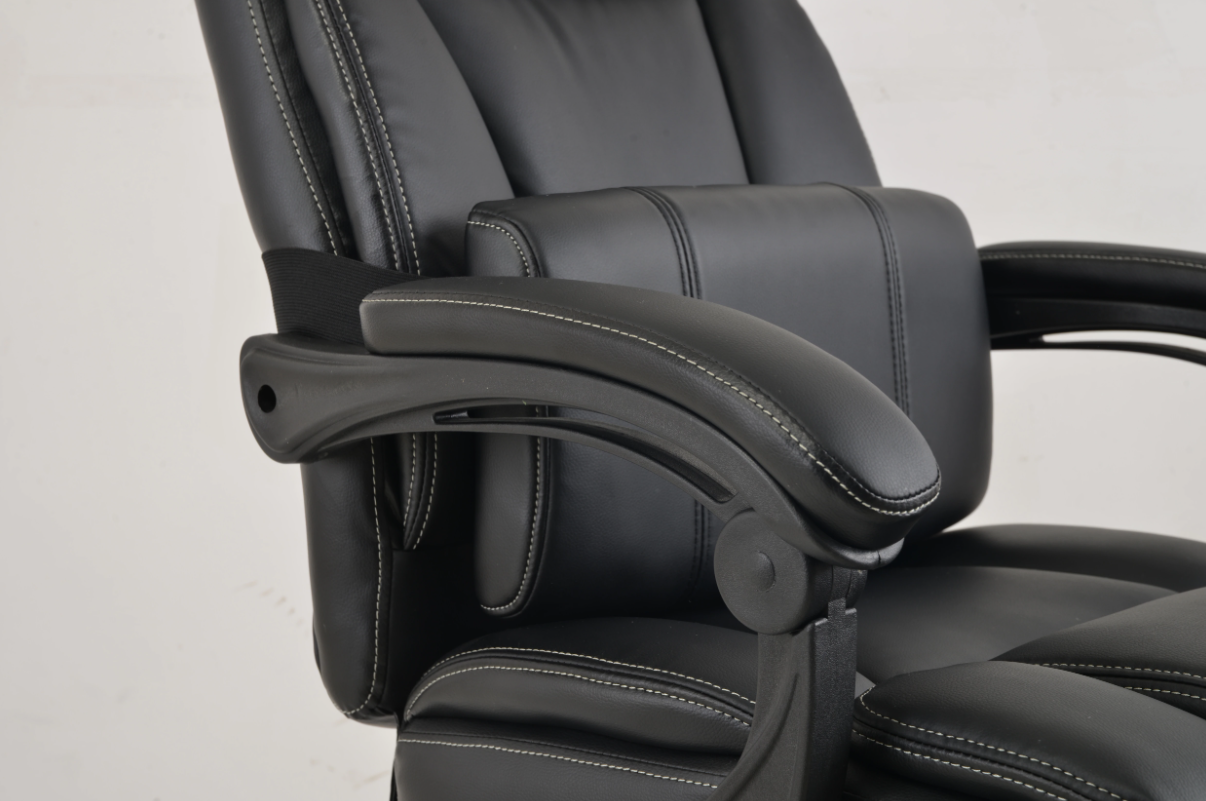 Ergonomic Leather Office Chair with Adjustable Height for Comfort – Modern Black Desk Chair for Home and Office 2