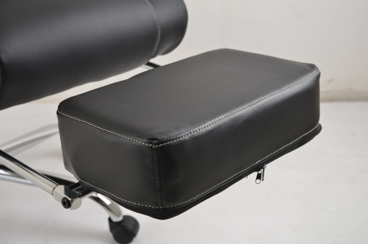 Ergonomic Leather Office Chair with Adjustable Height for Comfort – Modern Black Desk Chair for Home and Office 7