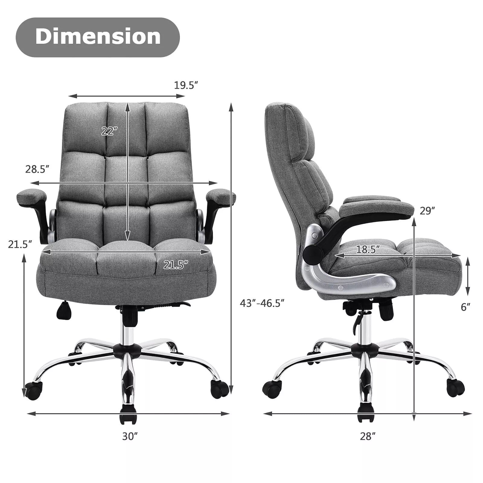 Ergonomic Office Chair with Adjustable Height and Comfortable Seat for Healthy Posture 4