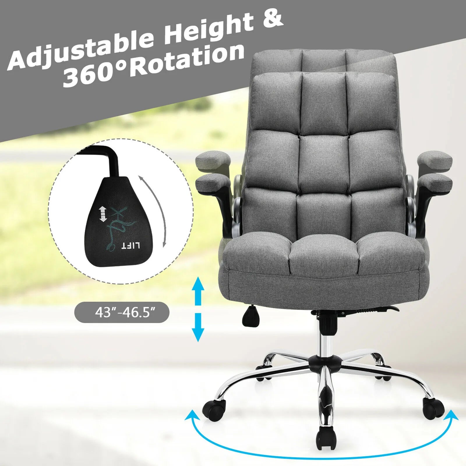 Ergonomic Office Chair with Adjustable Height and Comfortable Seat for Healthy Posture 5