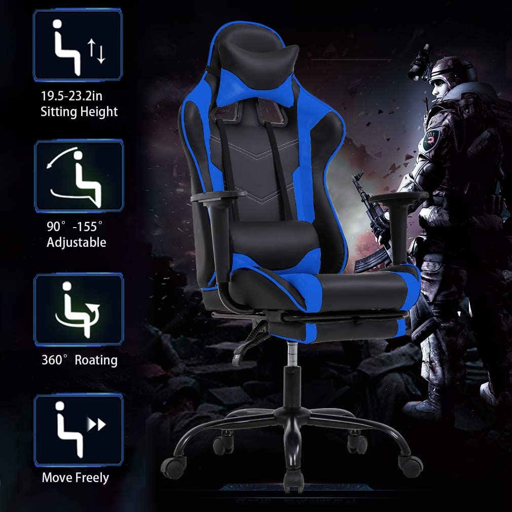 Ergonomic Office Chair with Adjustable Height and Neck Support – Comfortable Desk Chair for Gaming and Work 8