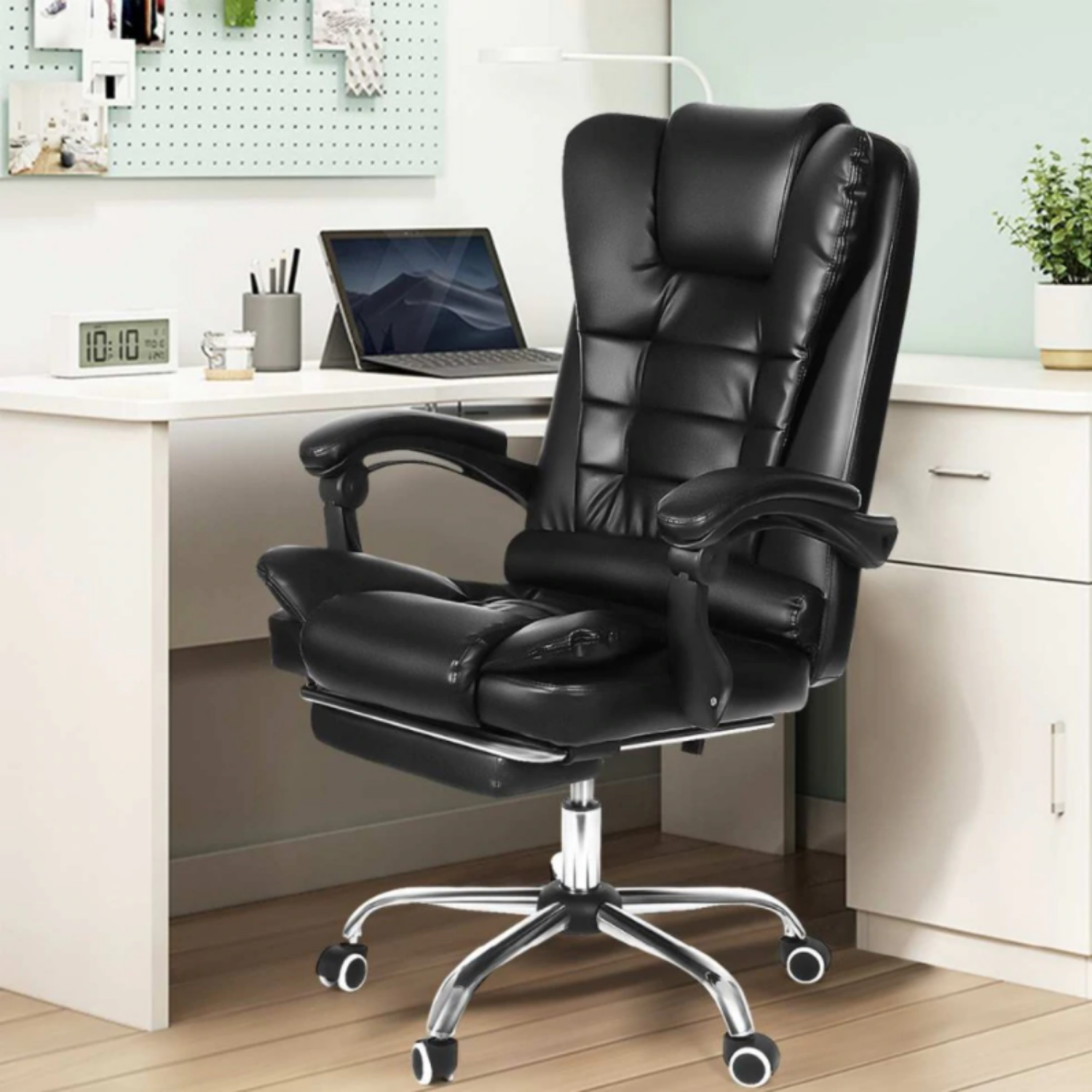 Ergonomic Office Chair with Adjustable Lumbar Support and Headrest – Mesh Desk Chair for Healthy Posture and Comfort 0
