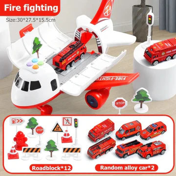 Extra-Large Airplane Toy Set with Interactive Sound and Lights – 20-Piece Emergency Playset for Kids Ages 3-12 1