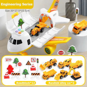 Extra-Large Airplane Toy Set with Interactive Sound and Lights – 20-Piece Emergency Playset for Kids Ages 3-12 2