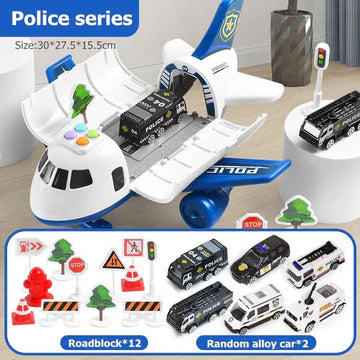 Extra-Large Airplane Toy Set with Interactive Sound and Lights – 20-Piece Emergency Playset for Kids Ages 3-12 4