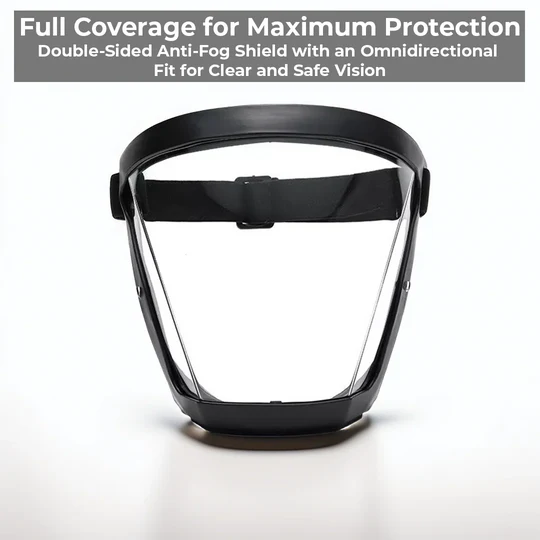 Full Face Anti-Fog Shield with Adjustable Band – Reusable Waterproof Safety Goggles 3