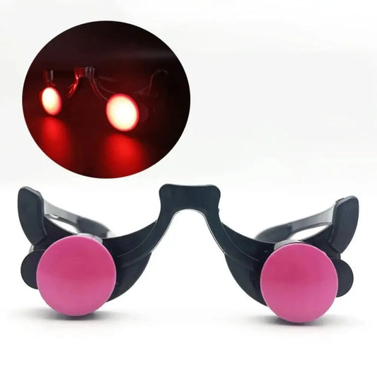 Glow in the Dark Red Halloween Eye Glasses – Scary Cosplay Party Props, Durable ABS Material, Unique Design 1