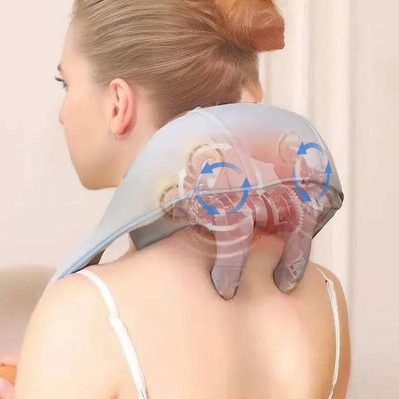 Heated Neck Massager for Deep Tissue Relief – Portable Design with User-Friendly Controls and Multiple Heat Settings 0