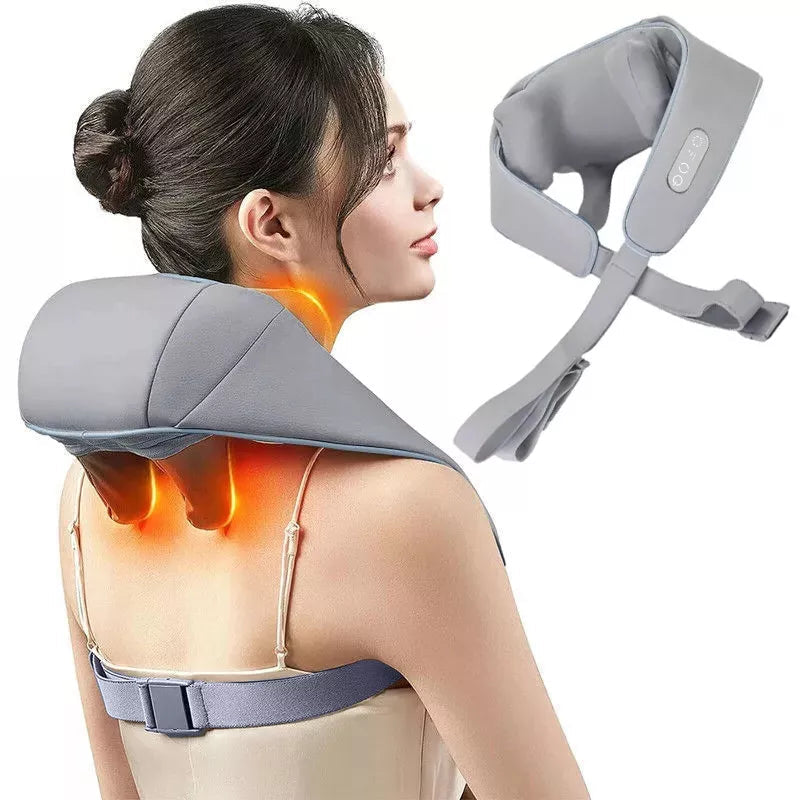 Heated Neck Massager for Deep Tissue Relief – Portable Design with User-Friendly Controls and Multiple Heat Settings 1