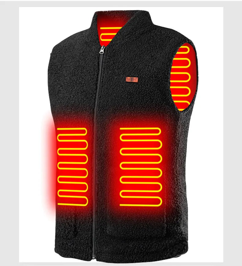 Heated Vest for Men – Smart USB Electric Fleece Jacket for Outdoor Activities, Lightweight and Comfortable 2