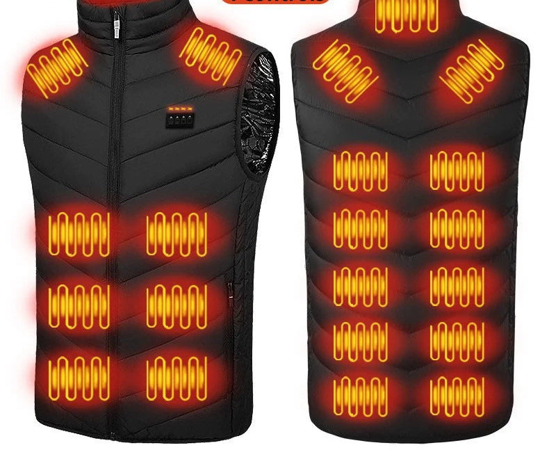 Heated Vest for Men and Women – USB Rechargeable Warm Jacket with Adjustable Heat Settings for Outdoor Activities
