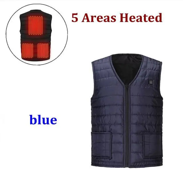 Heated Vest with 9 Heating Zones for Men and Women – Flexible Cotton Thermal Jacket for Outdoor Activities