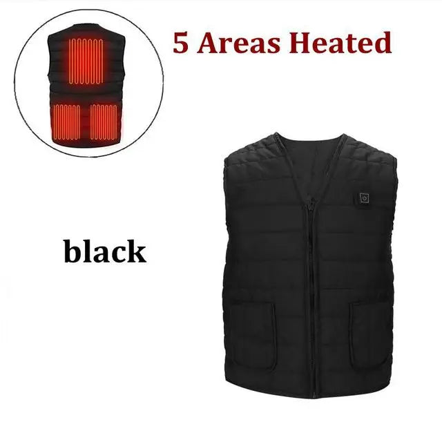 Heated Vest with 9 Heating Zones for Men and Women – Flexible Cotton Thermal Jacket for Outdoor Activities
