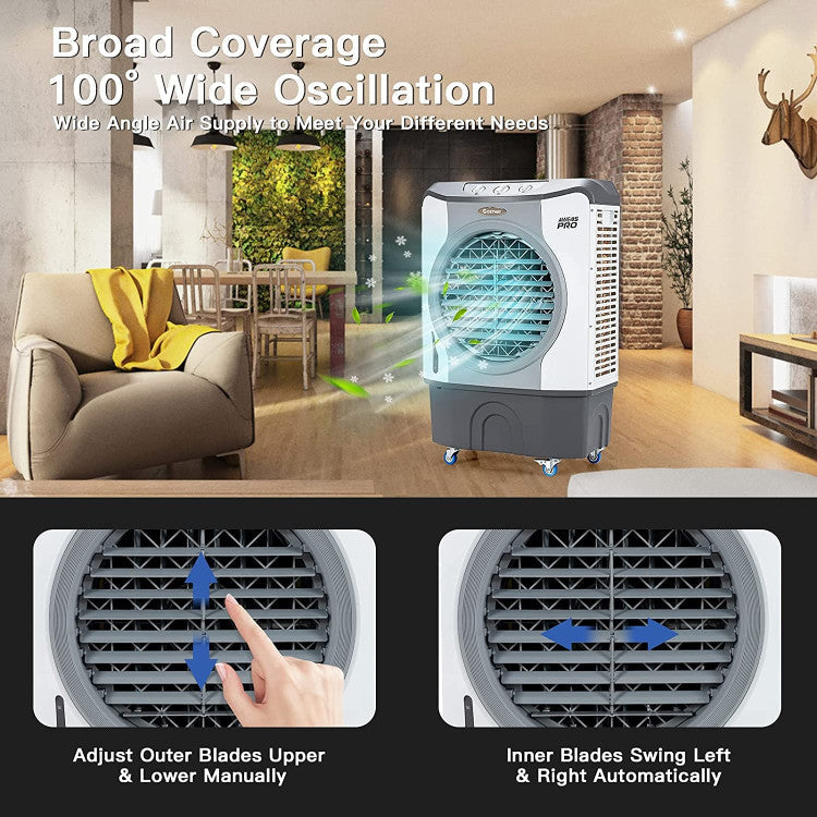 Heavy-Duty 4-in-1 Industrial Air Cooler with 12-Gallon Tank – High-Capacity Cooling for Garages and Workshops 2