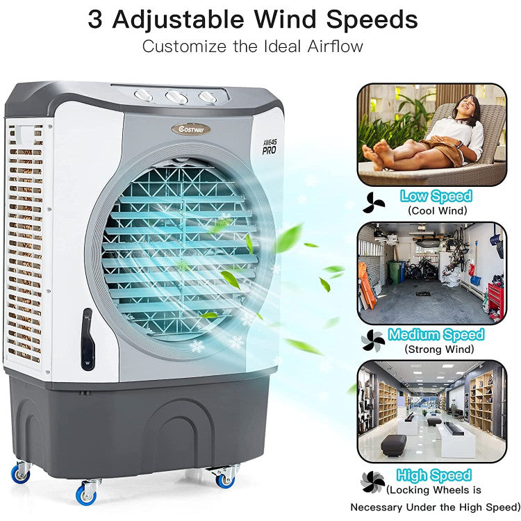 Heavy-Duty 4-in-1 Industrial Air Cooler with 12-Gallon Tank – High-Capacity Cooling for Garages and Workshops 4