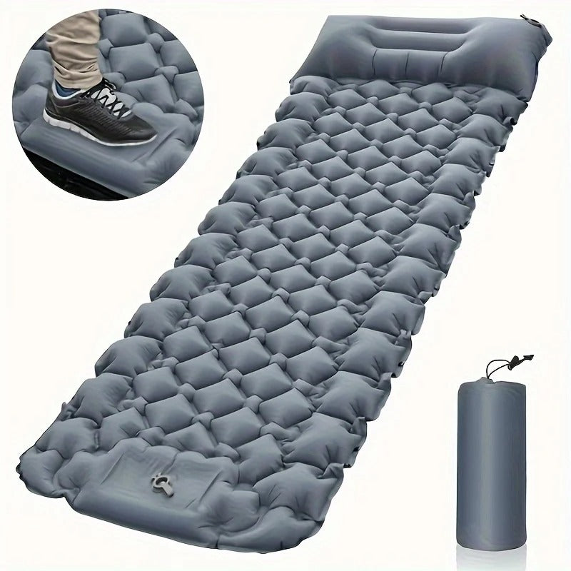 Inflatable Camping Mattress with Built-in Foot Pump – Lightweight and Waterproof Bed for Outdoor Adventures 5