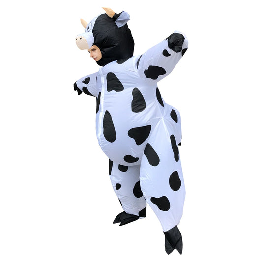 Inflatable Cow Costume for Adults – Fun Blow Up Halloween Costume with Easy Inflation and Comfortable Visibility