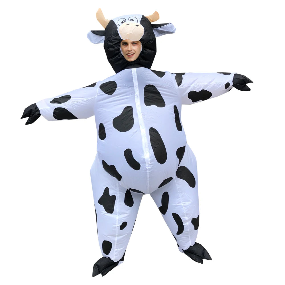 Inflatable Cow Costume for Adults – Fun Blow Up Halloween Costume with Easy Inflation and Comfortable Visibility