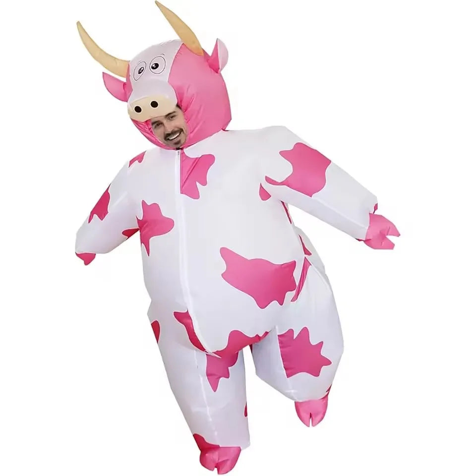 Inflatable Cow Costume for Adults – Fun Blow Up Halloween Costume with Easy Inflation and Comfortable Visibility