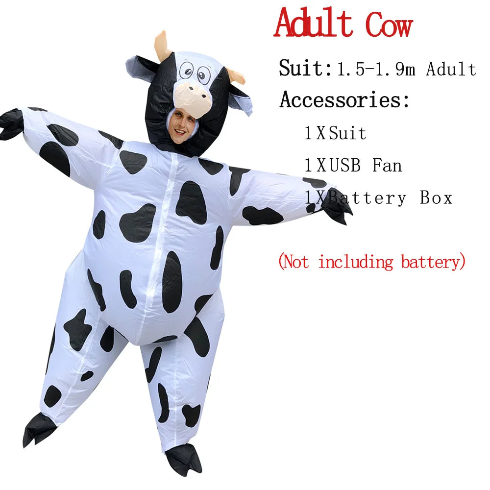 Inflatable Cow Costume for Adults – Fun Blow Up Halloween Costume with Easy Inflation and Comfortable Visibility