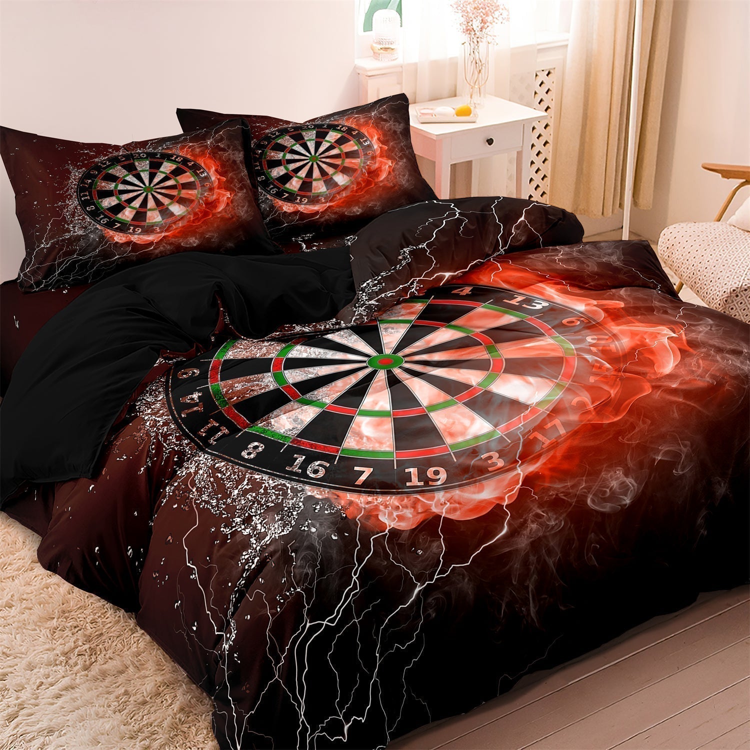 Kids Cotton Duvet Set with Dartboard Print – Soft and Breathable Bedding 2