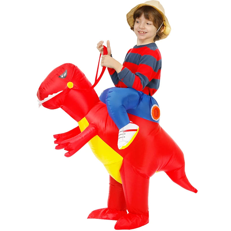Kids Inflatable Dinosaur and Unicorn Costume – Waterproof Polyester, Fun Party Outfit for Halloween and Christmas, Sizes 80-145cm