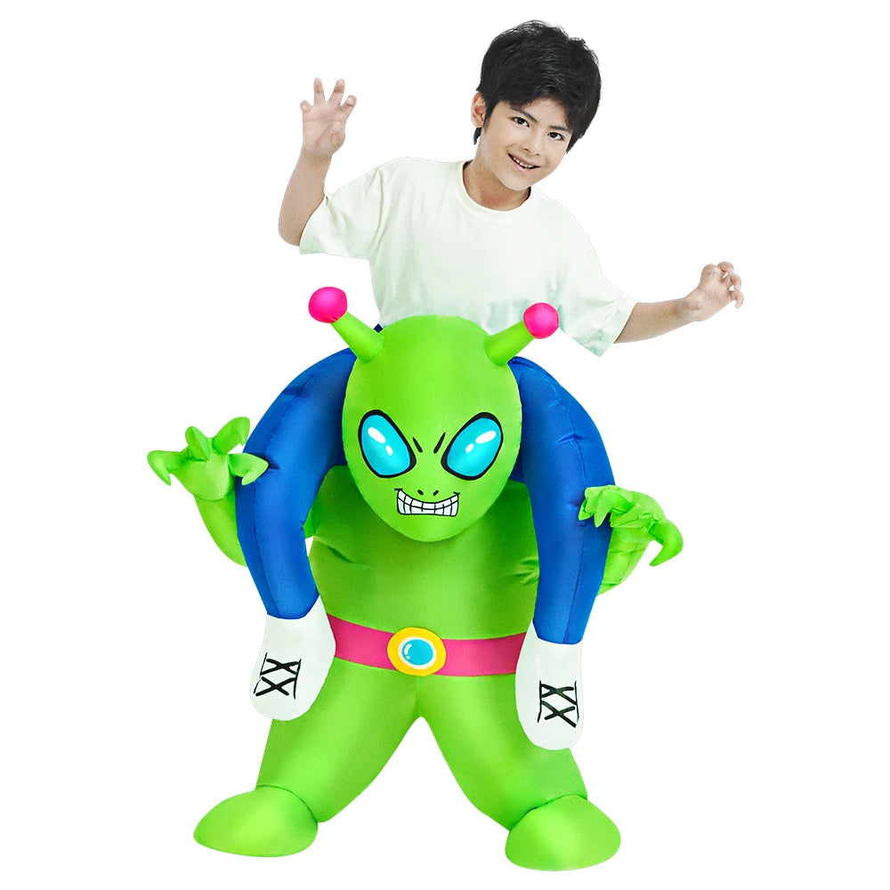Kids Inflatable Dinosaur and Unicorn Costume – Waterproof Polyester, Fun Party Outfit for Halloween and Christmas, Sizes 80-145cm