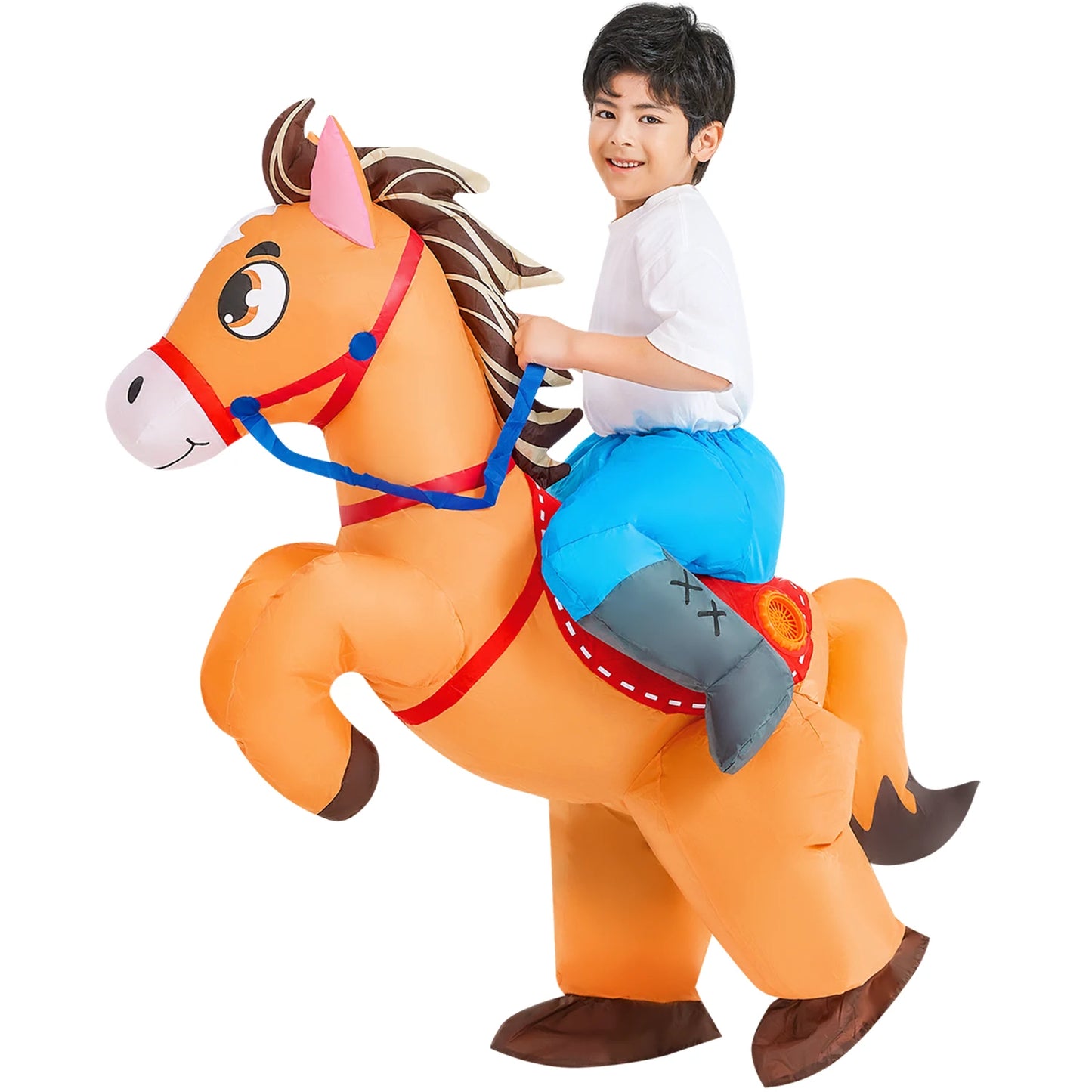 Kids Inflatable Dinosaur and Unicorn Costume – Waterproof Polyester, Fun Party Outfit for Halloween and Christmas, Sizes 80-145cm
