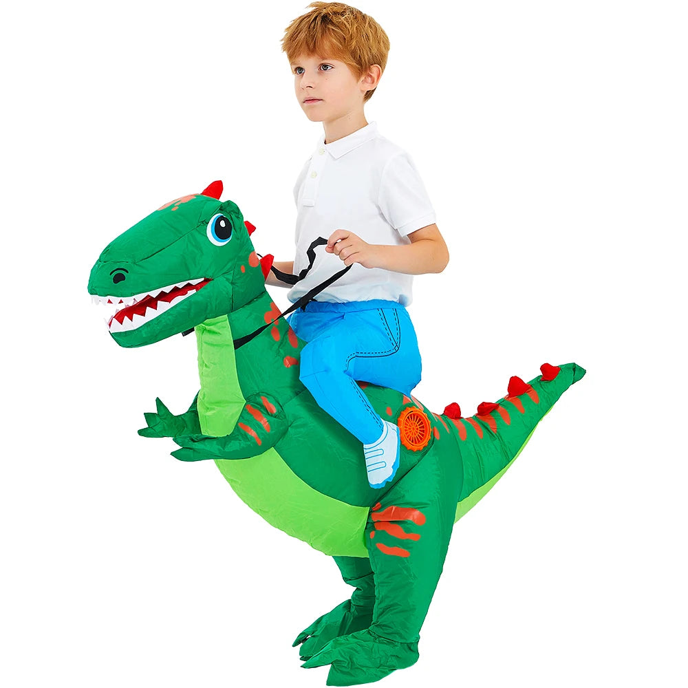 Kids Inflatable Dinosaur and Unicorn Costume – Waterproof Polyester, Fun Party Outfit for Halloween and Christmas, Sizes 80-145cm