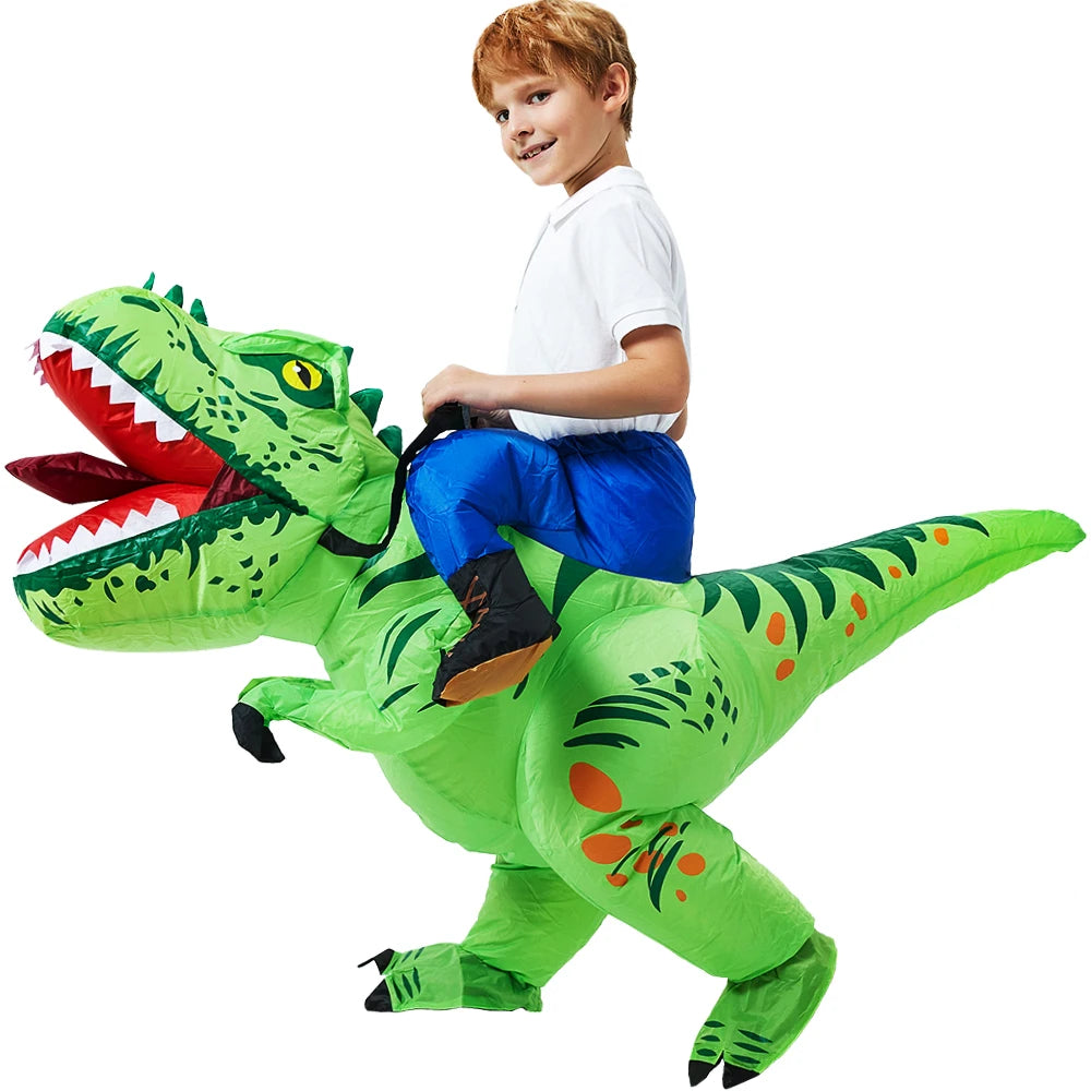 Kids Inflatable Dinosaur and Unicorn Costume – Waterproof Polyester, Fun Party Outfit for Halloween and Christmas, Sizes 80-145cm