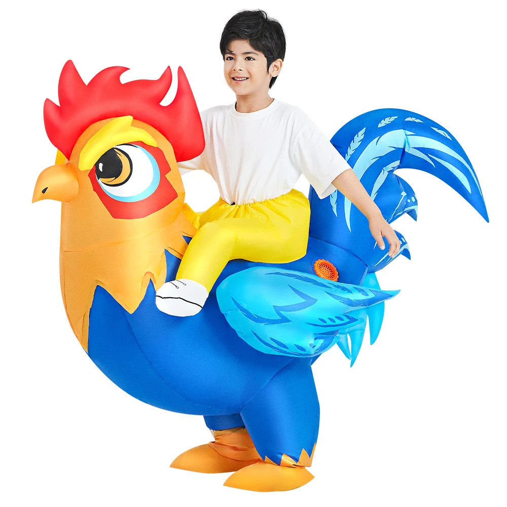 Kids Inflatable Dinosaur and Unicorn Costume – Waterproof Polyester, Fun Party Outfit for Halloween and Christmas, Sizes 80-145cm
