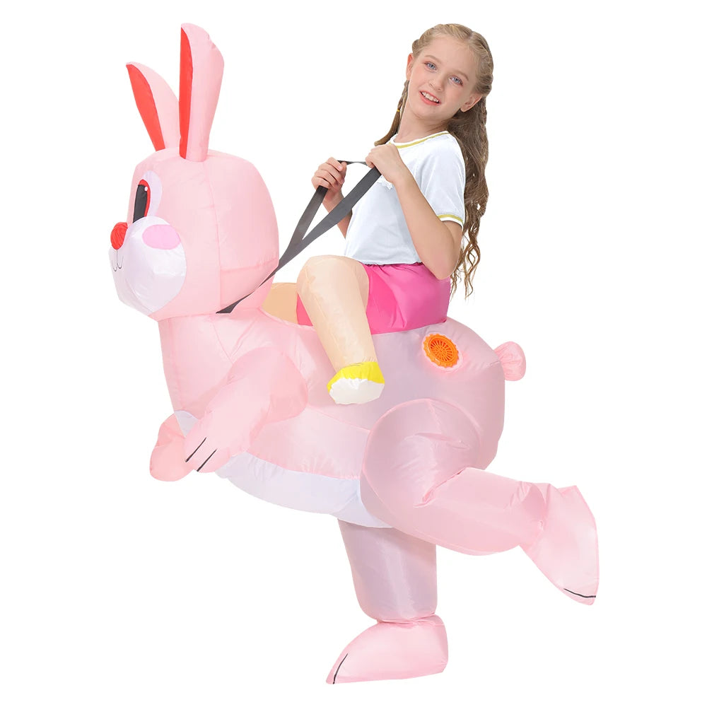 Kids Inflatable Dinosaur and Unicorn Costume – Waterproof Polyester, Fun Party Outfit for Halloween and Christmas, Sizes 80-145cm