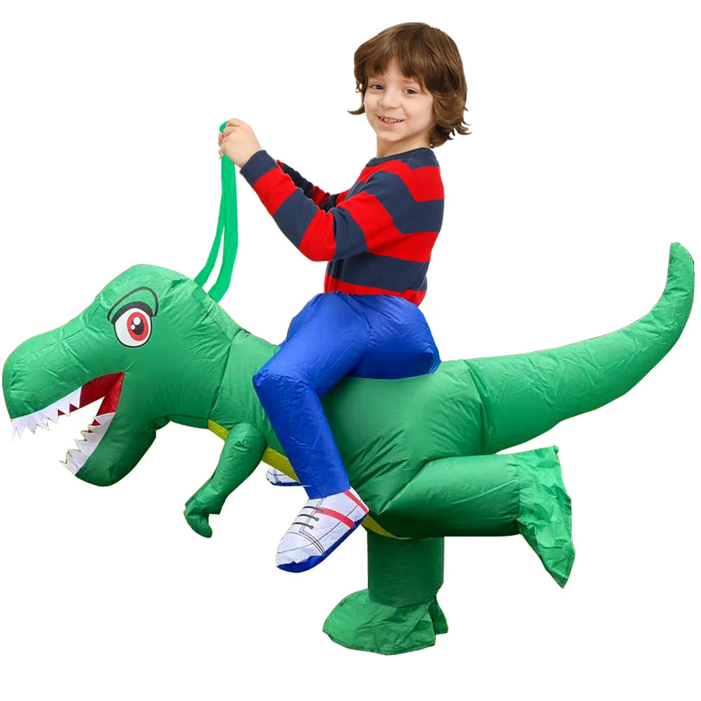 Kids Inflatable Dinosaur and Unicorn Costume – Waterproof Polyester, Fun Party Outfit for Halloween and Christmas, Sizes 80-145cm