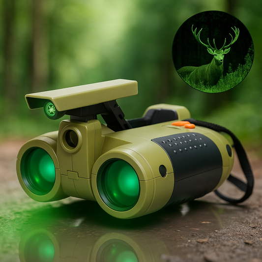 Kids Night Vision Goggles with Binoculars – Lightweight 4x Magnification Toy for Outdoor Exploration, Adjustable Eyepieces 0