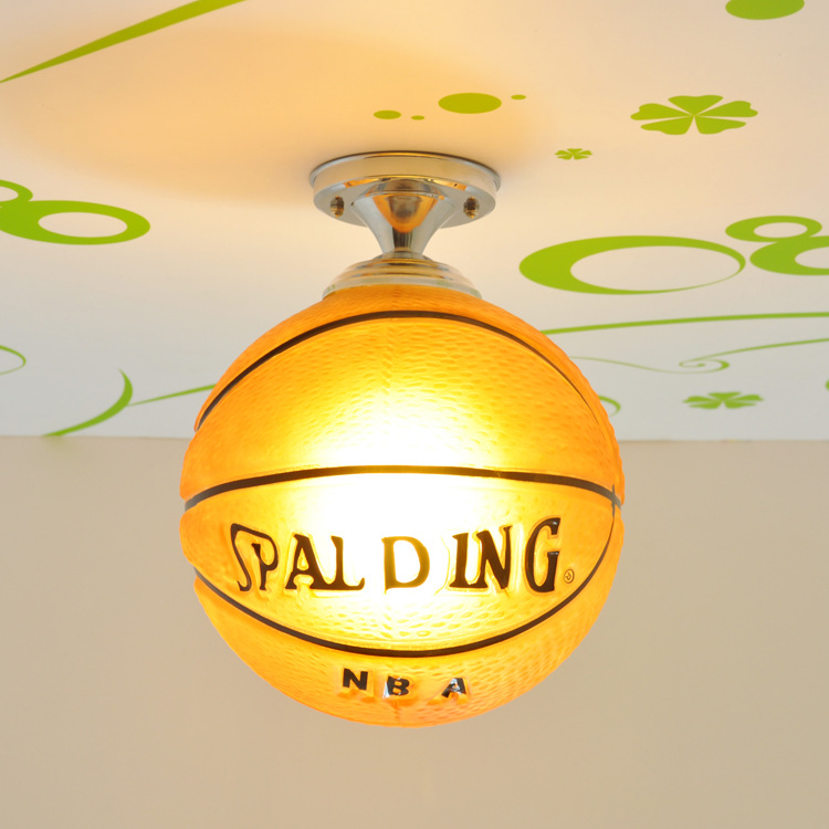LED Ceiling Light with Football Motif – Elegant Glass Design for Kids' Rooms 5
