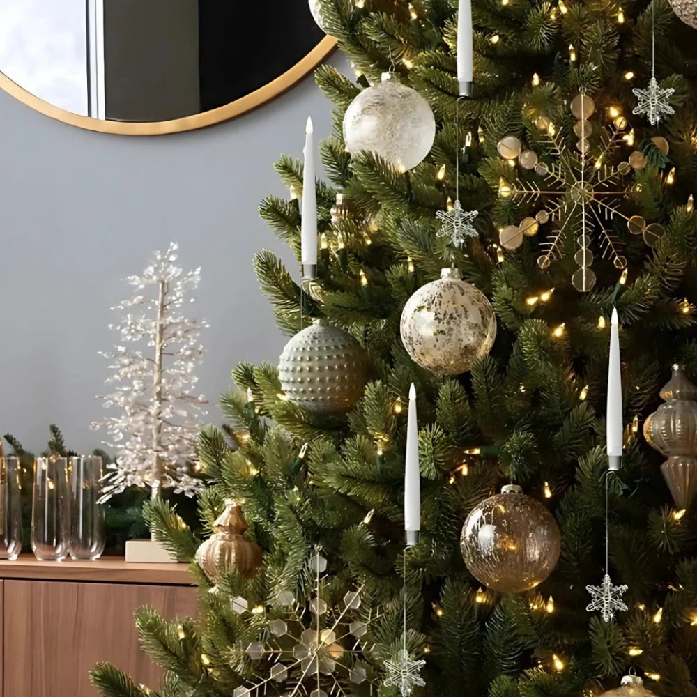 LED Flameless Candle Set for Christmas Tree – Remote-Controlled, Dimmable, Realistic Flickering Glow 1