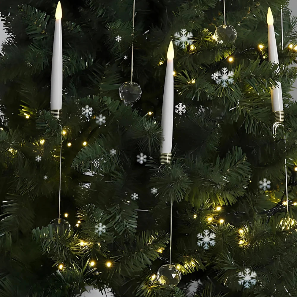 LED Flameless Candle Set for Christmas Tree – Remote-Controlled, Dimmable, Realistic Flickering Glow 4