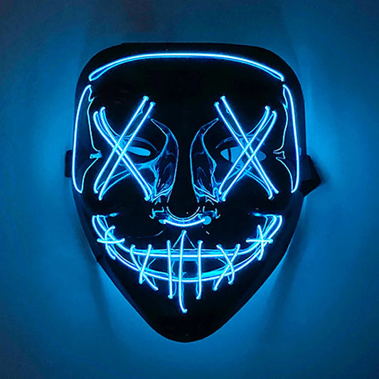 LED Luminous Party Mask for Halloween and Carnival – Glow in the Dark Cosplay Accessory with Multiple Light Modes 1