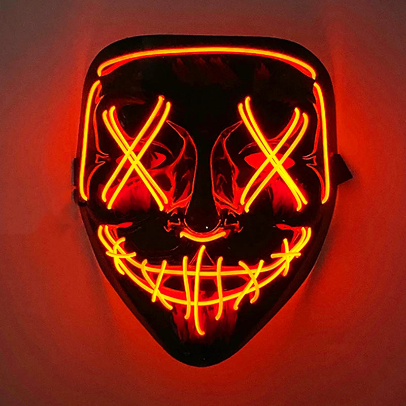 LED Luminous Party Mask for Halloween and Carnival – Glow in the Dark Cosplay Accessory with Multiple Light Modes 2