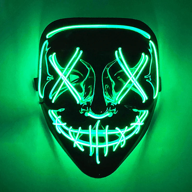 LED Luminous Party Mask for Halloween and Carnival – Glow in the Dark Cosplay Accessory with Multiple Light Modes 4