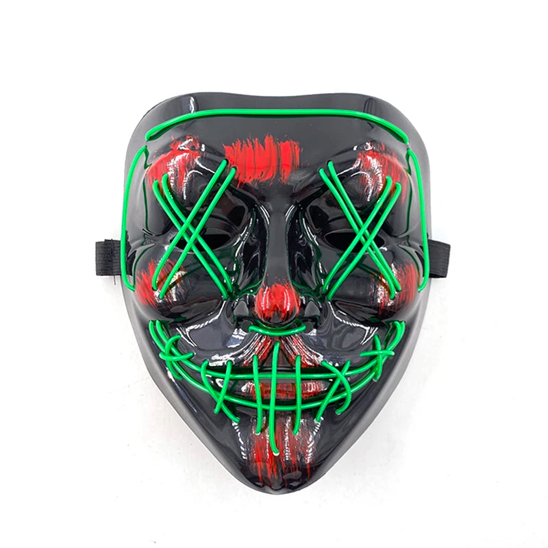 LED Luminous Party Mask for Halloween and Carnival – Glow in the Dark Cosplay Accessory with Multiple Light Modes 5
