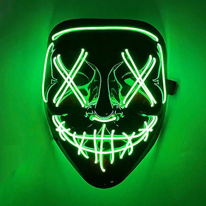 LED Luminous Party Mask for Halloween and Carnival – Glow in the Dark Cosplay Accessory with Multiple Light Modes 7