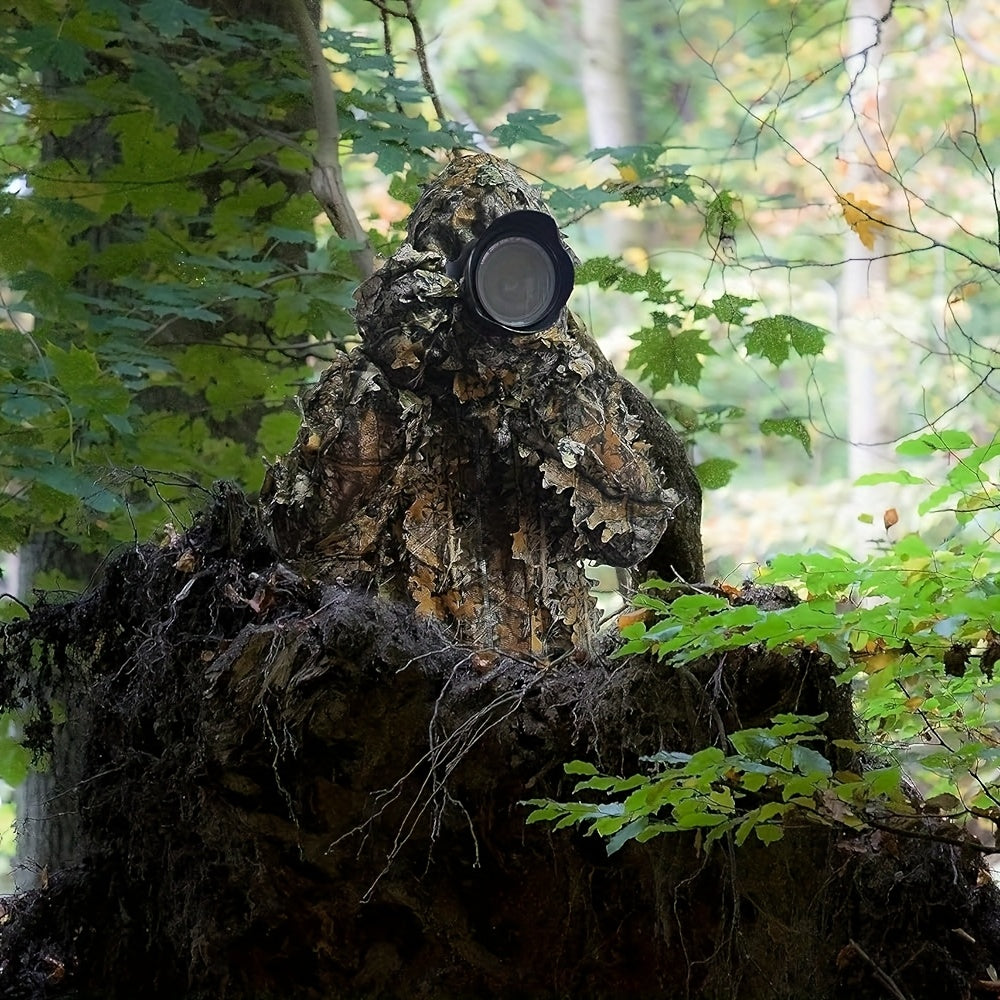 Lightweight 3D Leaf Camo Ghillie Suit for Tactical Hunting and Stealth Activities 3