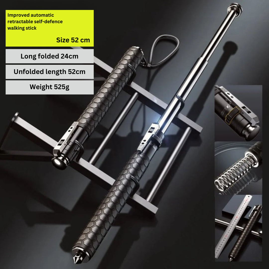 Lightweight Adjustable Hiking Stick with LED Light – Durable Walking Stick and Trekking Pole for Outdoor Safety 2