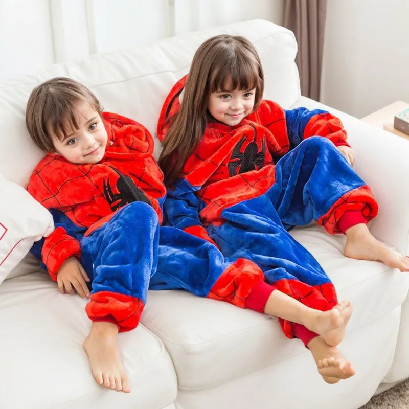 Lilo Stitch Kids Cosplay Onesie – Plush Winter Pajamas for Halloween and Christmas, Soft and Comfortable for Boys and Girls