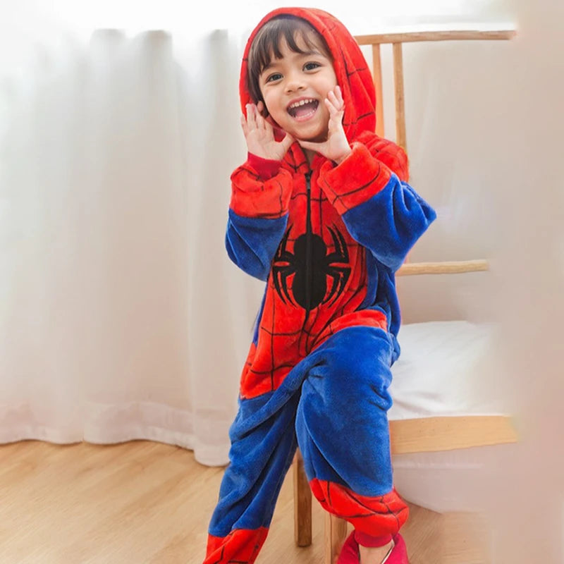 Lilo Stitch Kids Cosplay Onesie – Plush Winter Pajamas for Halloween and Christmas, Soft and Comfortable for Boys and Girls