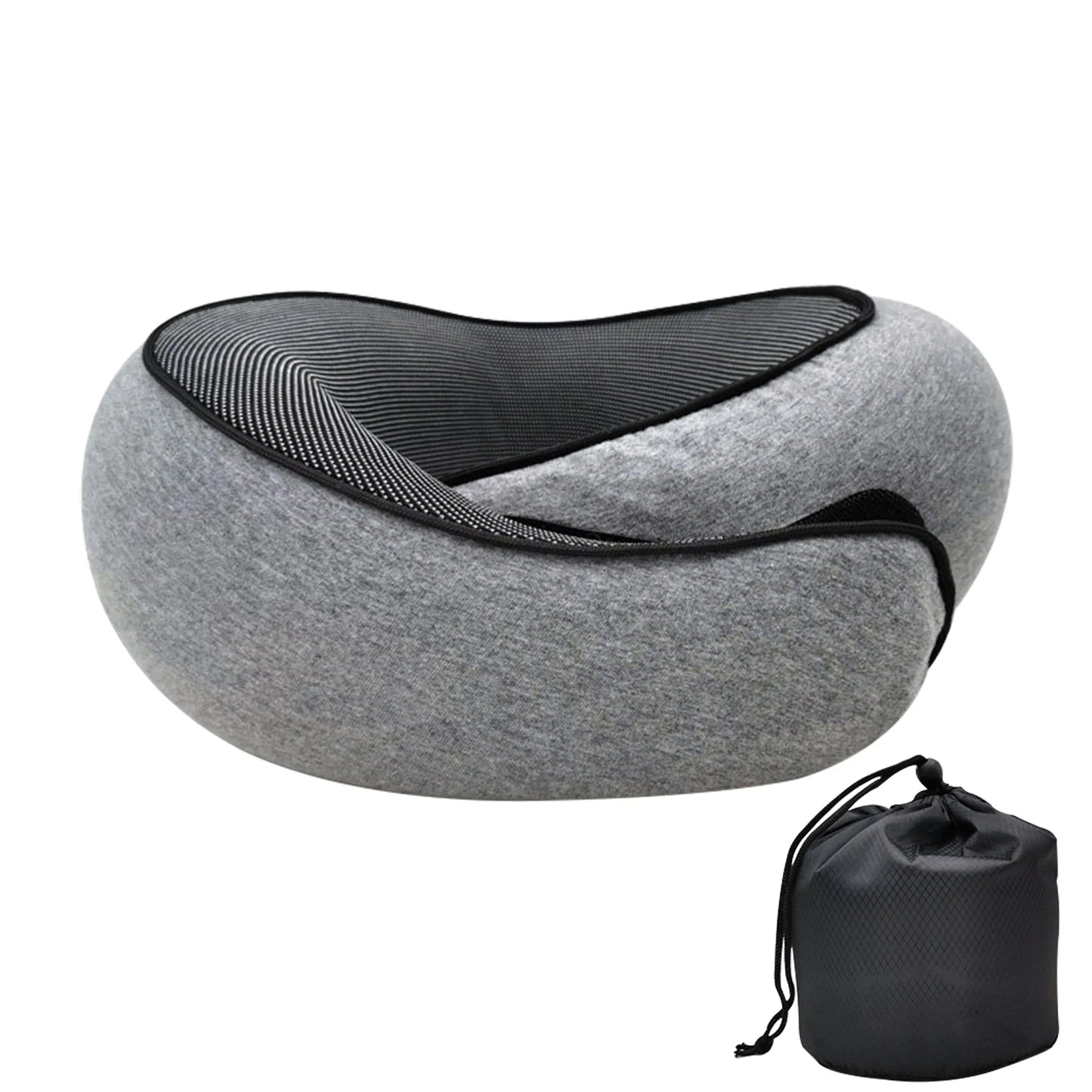 Luxury Memory Foam Travel Neck Pillow with Ergonomic Design and Waterproof Carry Bag 1