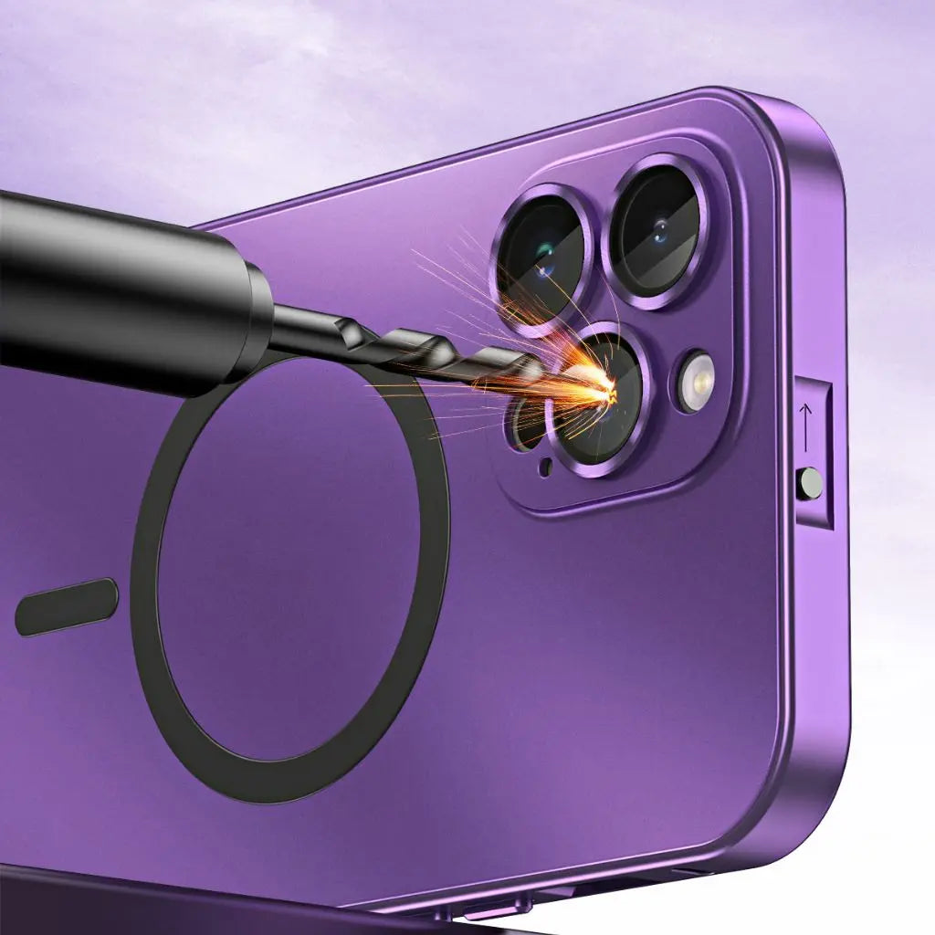 Magnetic Metal Case for iPhone 15 Pro Max – Sleek, Durable, Shockproof Design with MagSafe Compatibility 5